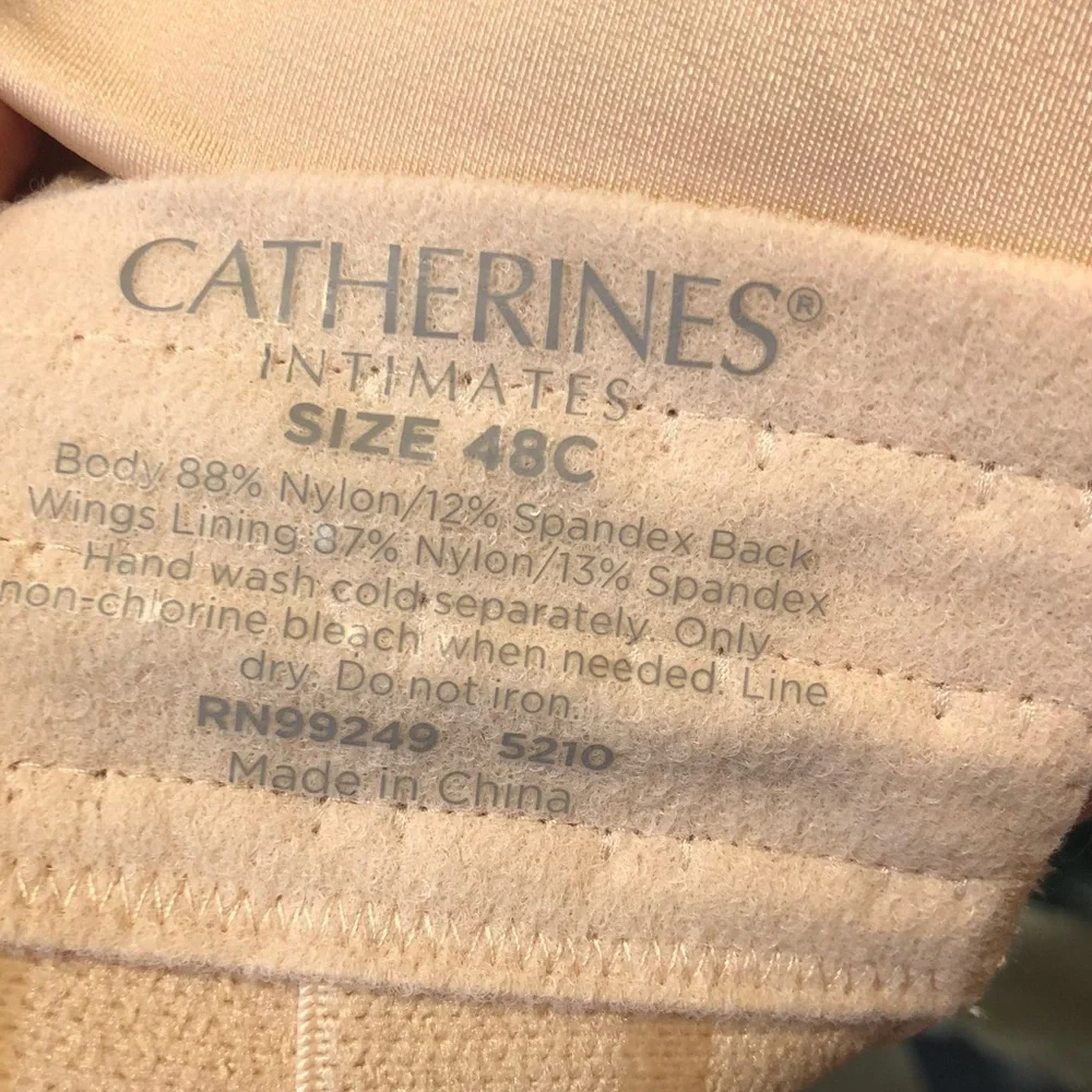Catherines Beige Strapless multi way Bra size 48 C New with tag